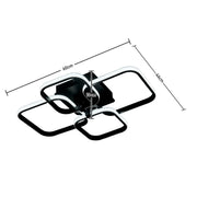 Modern Square 4-Head Ceiling Chandelier Lights LED Kitchen Living Room Home Lamp