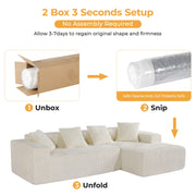 JUMBO CORD MODULAR L SHAPE CORNER SOFA 4 SEATER FURNITURE SETTEE SUITE POUFFE UK