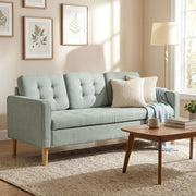 Modern 3 Seater Sofa with Hidden Storage and Rubber Wood Legs