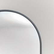 Black Oval Framed Wall Mirror 140cm x 40cm tall slim thin framed minimalist