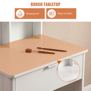 Dressing Table With Drawers Mirror Stool Set Makeup Desk Vanity Table Bedroom