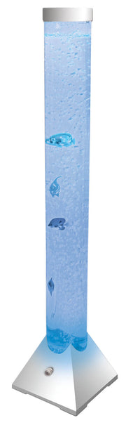 LED Colour Changing Bubble Floor Tower Fish Lava Kids Bedroom Sensory Light Lamp