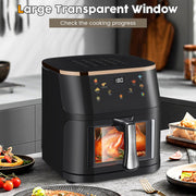 OYAJIA Air Fryer 10L with Easy-View Window, Touch Controls, Nonstick, 6 Function