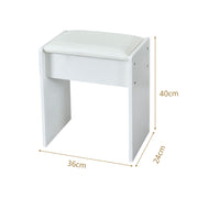 Dressing Table Makeup Desk with LED Mirror 5 Drawers Stool Bedroom Vanity Set