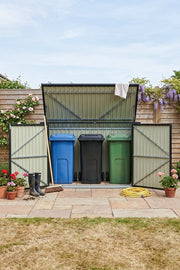 Metal Triple Wheelie Bin Storage Shed Rubbish Dustbin Cover Garden 3 Sheds House