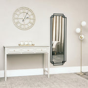 Black Art Deco Wall Mirror multi frame full length tall slim industrial modern