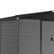 Garden Shed 10 x 8 Metal Apex Roof Outdoor Storage Sheds with 2 Free Foundations