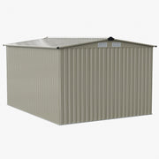 10 x 8FT Garden Shed Metal Apex Roof Outdoor Storage House With Free Foundation