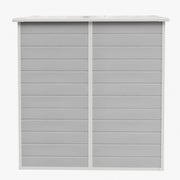 6X4FT Plastic Garden Storage Shed Outdoor Tool House With Floor & Lockable Doors