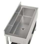 Commercial Sink Kitchen Stainless Steel Single Bowl Catering Hand Wash & Shelf