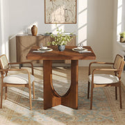 31.5-Inch Square Dining Table Modern Solid Wood Kitchen Table for 2-4 Person