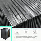 6 x 4 FT Garden Shed Storage Shed Waterproof with Foundation Kit and Vents, Grey