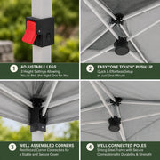 3m x 3m Pop Up Gazebo Waterproof Garden Marquee Folding Party Tent Canopy