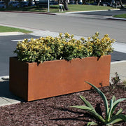 Corten Steel Rectangle Planter Garden Plants Pot Indoor Outdoor Trough Tub Box