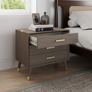 Large 6 Drawer Chest Of Drawers & Pair of 3 Drawer Bedside Tables - Oslo Dark Wo