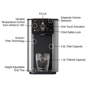 Aurora Instant Filtered Water Dispenser Hot and Cold with 1 Filter Aqua Optima