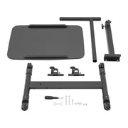 Mobile Standing Desk Rolling Laptop Table Adjustable Hospital & Home Bed Table