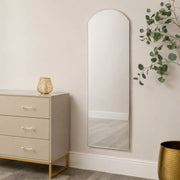 Large Full Length Frameless Arched Mirror - 47cm x 142cm