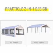 6M X 4M Marquee Heavy Duty Gazebo Garden Wedding Canopy Party Tent Shelter
