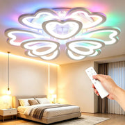 Modern LED Ceiling Light RGB Heart Design Chandelier Lamp with Remote Control UK