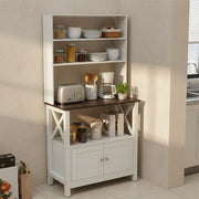 Tall Kitchen Larder Pantry Cupboard Freestanding Cabinet w/ Shelves 80*40*163cm