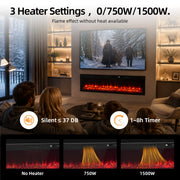 3-Sided Electric Media Fireplace 50/60
