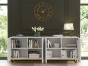 TV Unit TV Stand Sideboard Cabinet Media Console White Gold Fluted Modular 200cm