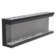 70'' Electric Fireplace 12 LED Color Media Freestand/Inset Fire 3 Side Panoramic