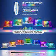 LED Display Case Glass Door RGB Light Music Rhythm 5-Tier Figure Cabinet Box