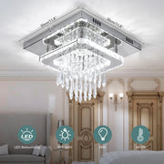 30CM Modern LED Crystal Ceiling Light Square Minimalist Lamp Living Room Bedroom
