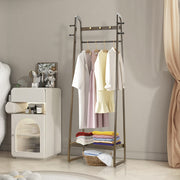 Heavy Duty Wooden Hanging Clothes Garment Rail Corner Open Wardrobe Storage Rack
