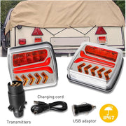 🔥Wireless Rear Trailer Lights Magnetic LED Trailer Tail Light IP65 Waterproof