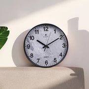 30cm Grey Marble Wall Clock Silent Living Room Bedroom Office Home Decor UK