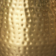 Medium round gold hammered metal planter plant pot decorative botanical vase