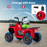 6V Kids Electric Ride On ATV 4 Wheeler Quad Car with Tread Tires