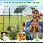 2X3M Walk In Chicken Run Coop Large Outdoor Pen Metal Duck Hen Poultry Cage Shed