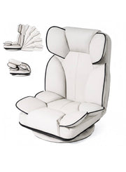 360 Degree Swivel Floor Gaming Chair Folding Lazy Lounger Adjustable Backrest