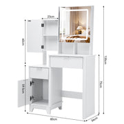Dressing Table With Drawers Mirror Stool Set Makeup Desk Vanity Table Bedroom Pr