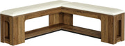 47.24'' Moden L Shaped Corner Bench with Removable Seat Cushion & 2-Tier Storage