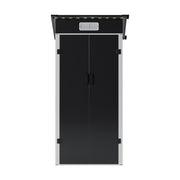 Metal Garden Shed 3X2FT Pent Roof Outdoor Tool Storage House with Lockable Door