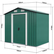 Metal Garden Shed 6X4ft Outdoor Garden Storage Shed w/ Double Sliding Door