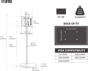 FITUEYES TV Floor Stand for 24-48 Inch Minimalism Corner TV Stand Tall Modern