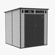 6'x4' 6'x6' Plastic Garden Storage Shed Outdoor Tool Storage House With Floor
