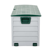 290L Outdoor Garden Storage Box Waterproof Deck Box Patio Cushion Box with Wheel