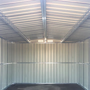 10x8FT Extra Large Garden Shed Metal Apex Roof Outdoor Storage With Door & Vent
