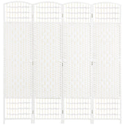 6 Panel Room Divider Folding Privacy Screen with Pine Wood Frame Refurbished