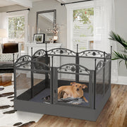 Heavy Duty Dog Puppy Play Pen w/ Floor Mat Pet Enclosure Exercise Playpen Large
