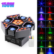 150W Moving Head Party Light Rotating Disco Ball Laser Beam Strobe with Remote