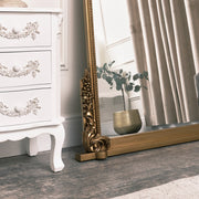 Large Arch Antique Gold Ornate Overmantle Leaner Vintage Mirror 152cm x 128cm