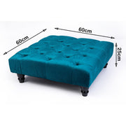 Large Square Footstool Coffee Table Upholstery Fabric Footstools Matching Button